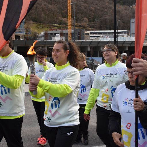 Andorra la Vella passa el testimoni de la flama dels Special Olympics a Granollers